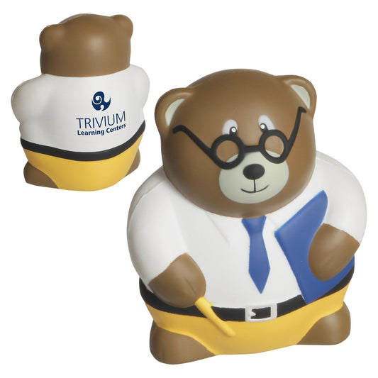 Custom logo Teacher Bear Stress Reliever