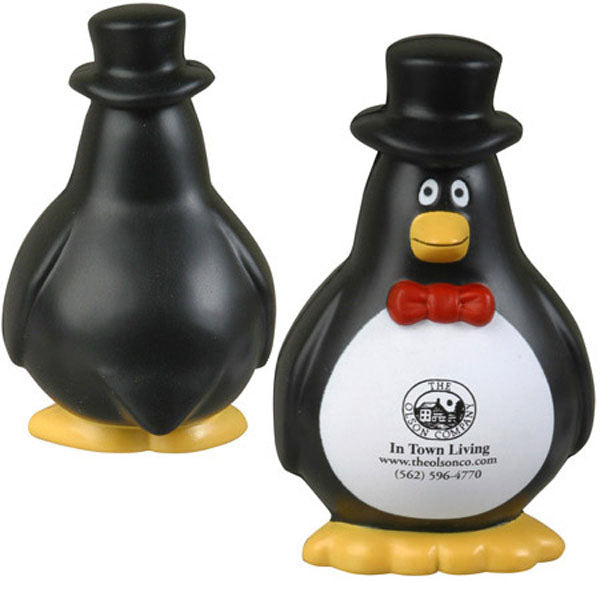 Custom logo Gentleman Penguin Stress Reliever