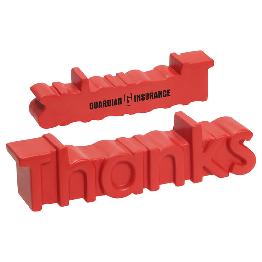 Custom logo Thanks Word Stress Reliever