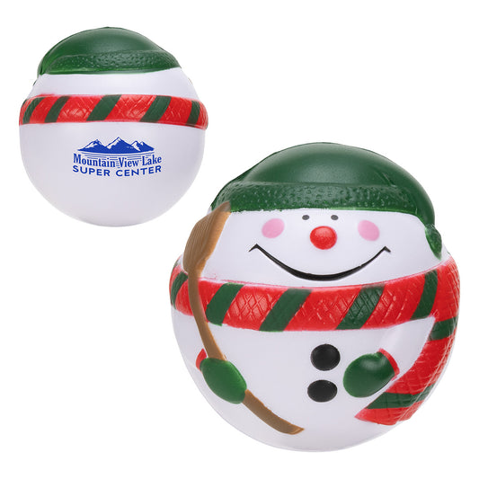 Custom logo Snowman Ball Stress Reliever