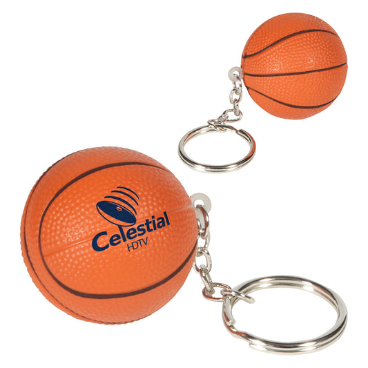 Custom logo Basketball Stress Reliever Key Chain