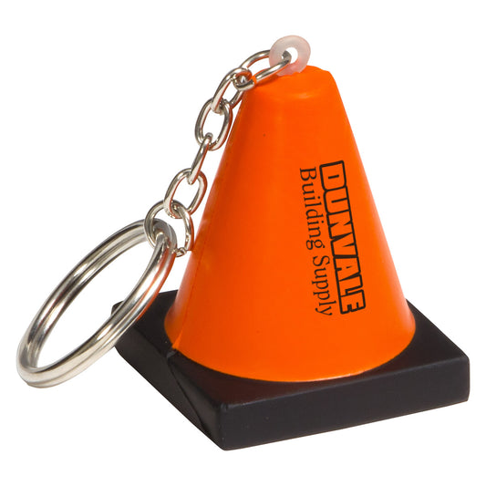 Custom logo Construction Cone Stress Reliever Key Chain