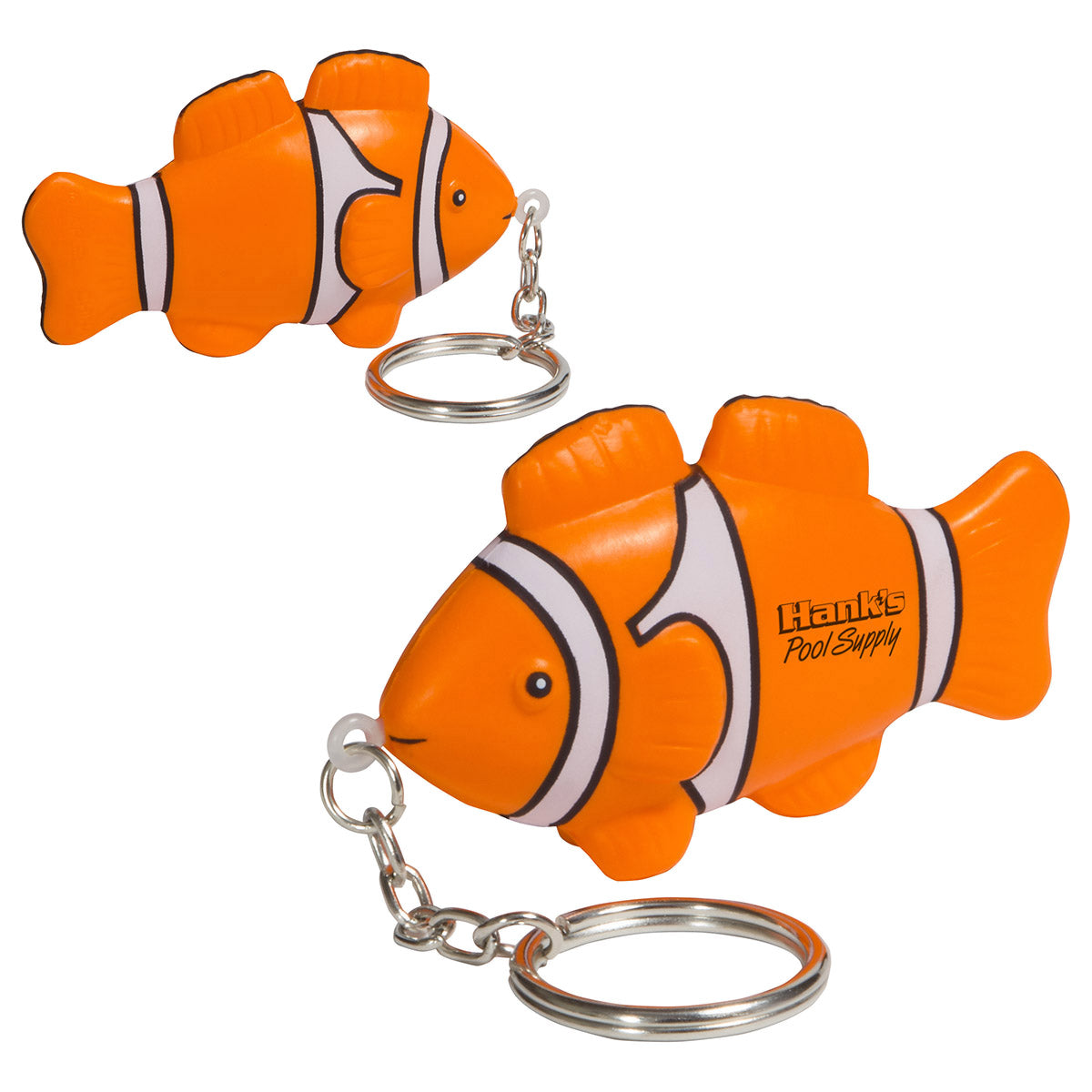 Custom logo Clown Fish Stress Reliever Key Chain