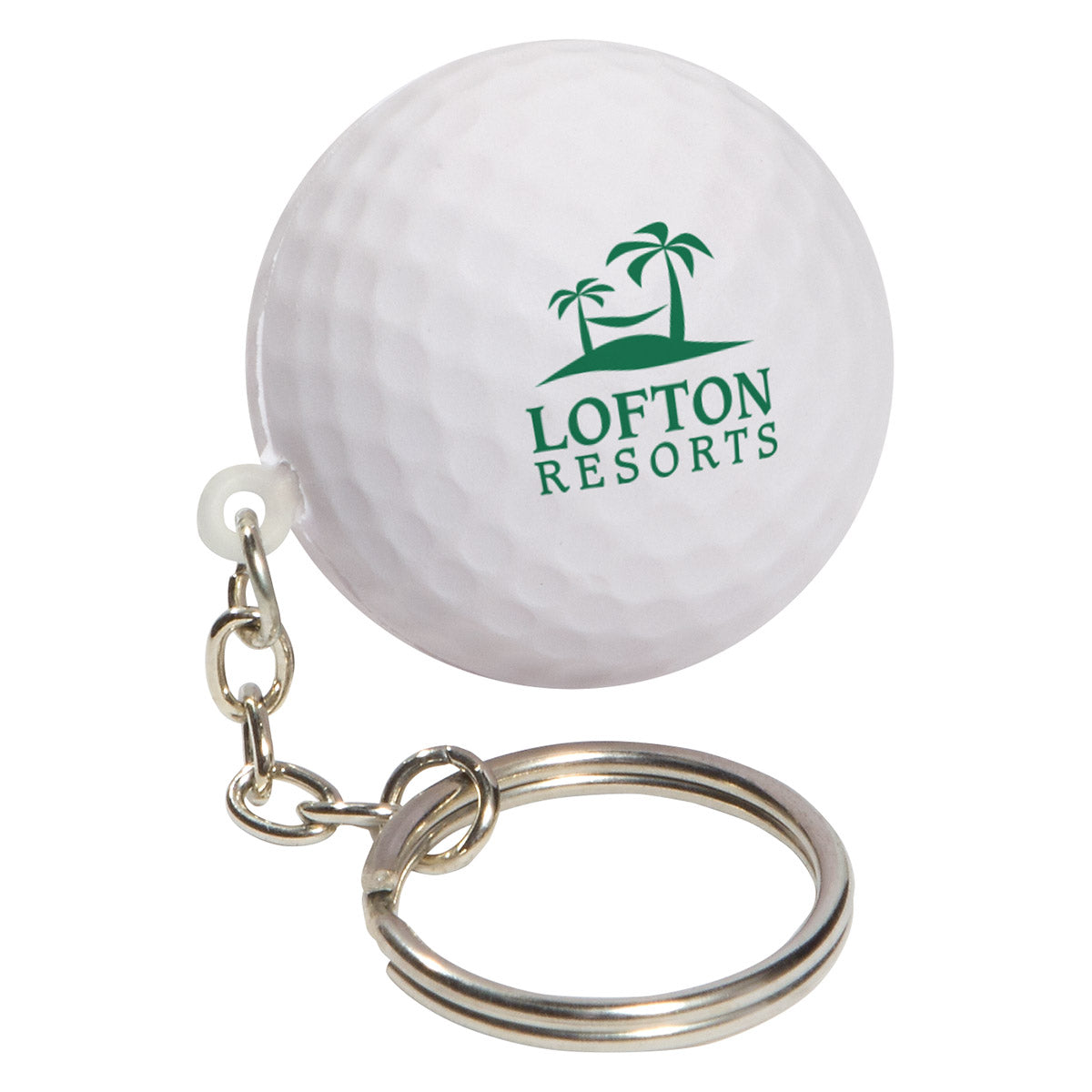 Custom logo Golf Ball Stress Reliever Key Chain