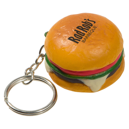 Custom logo Hamburger Stress Reliever Key Chain