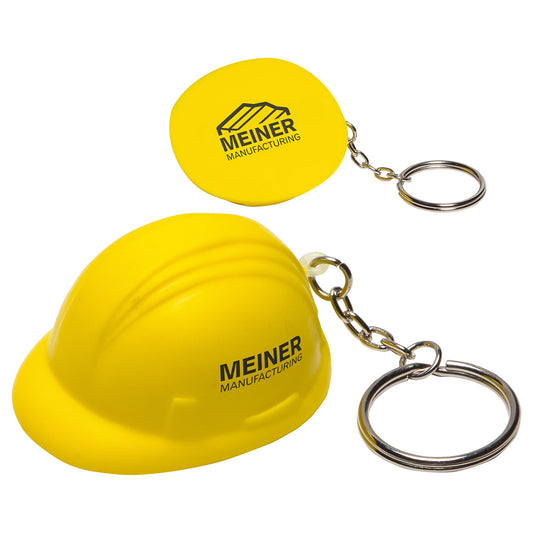 Custom logo Hard Hat Stress Reliever Key Chain