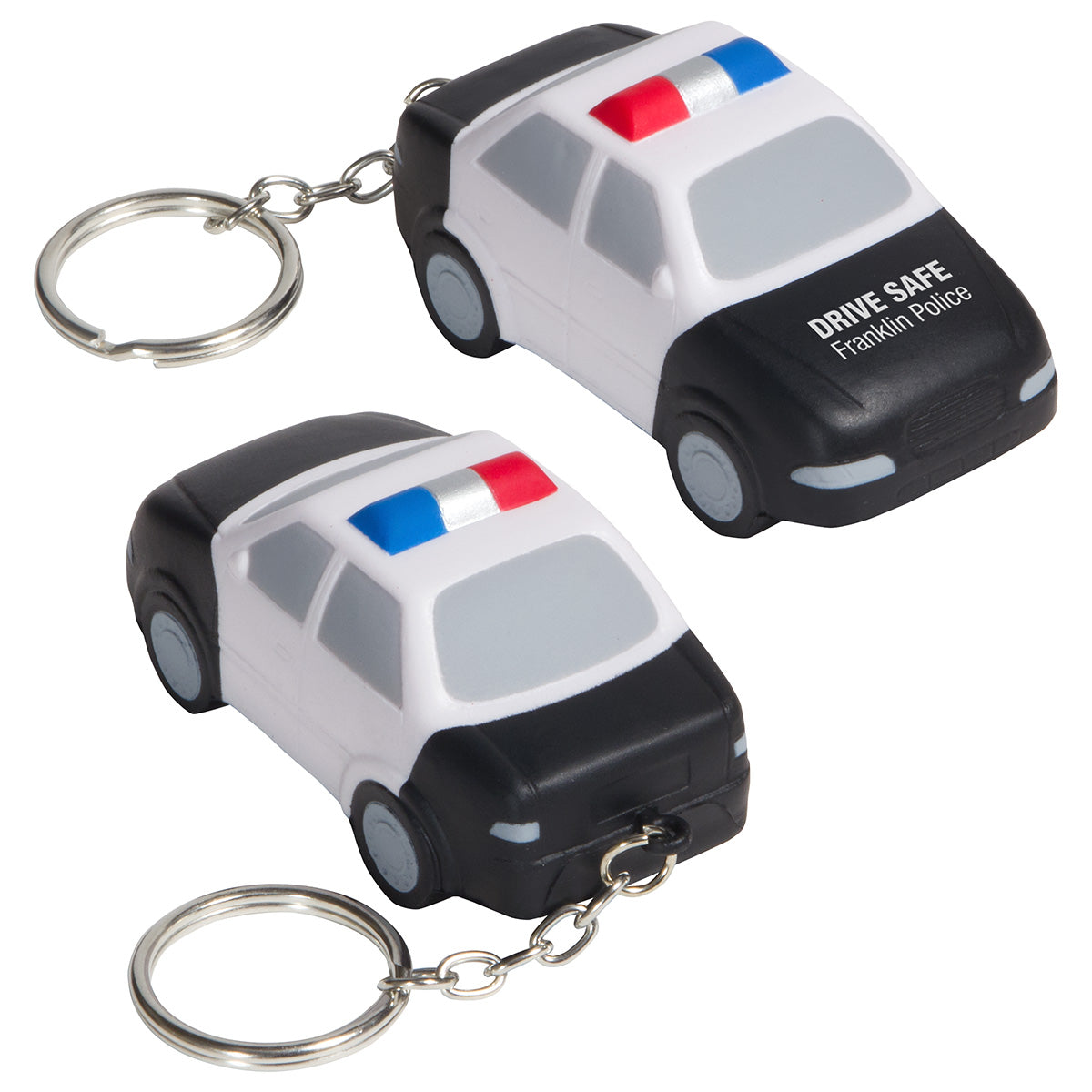 Custom logo Police Car Stress Reliever Key Chain