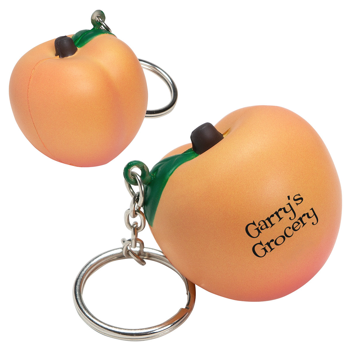 Custom logo Peach Stress Reliever Key Chain