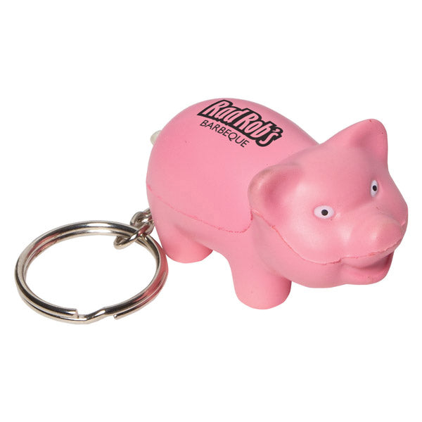Custom logo Pig Stress Reliever Key Chain