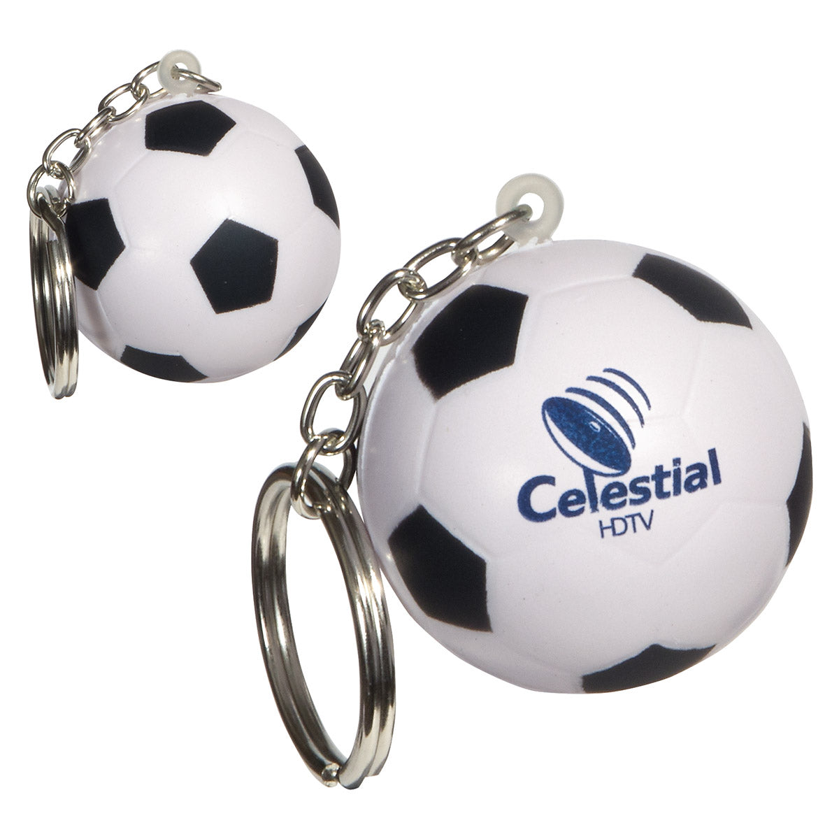 Custom logo Soccer Ball Stress Reliever Key Chain