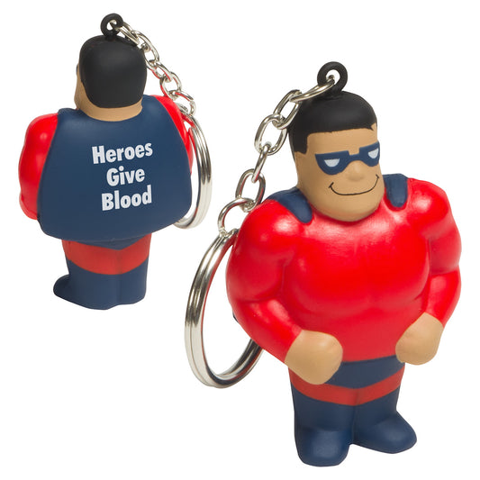 Custom logo Super Hero Stress Reliever Key Chain