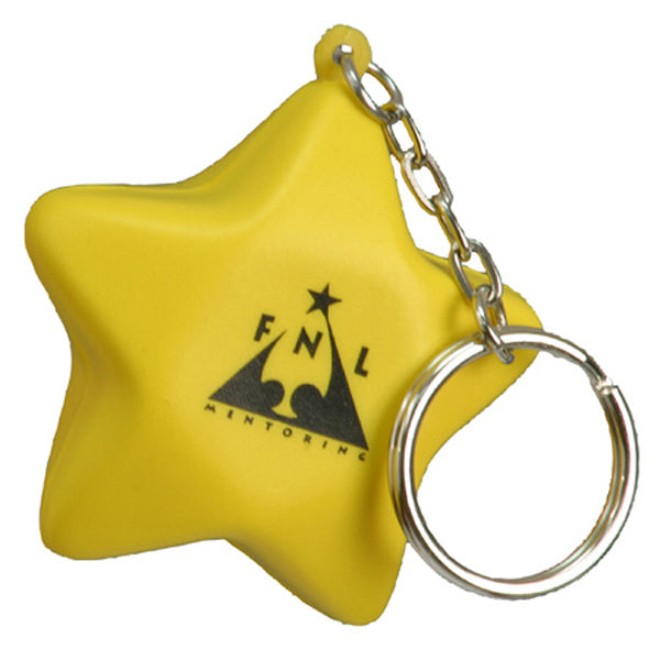 Custom logo Star Stress Reliever Key Chain