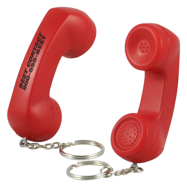 Custom logo Telephone Receiver Stress Reliever Key Chain