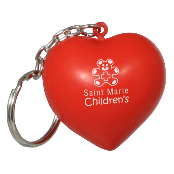 Custom logo Valentine Heart Stress Reliever Key Chain