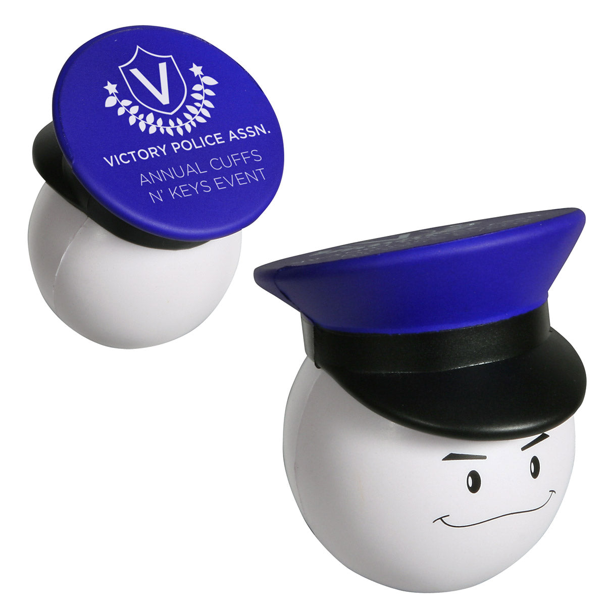 Custom logo Policeman Mad Cap Stress Reliever