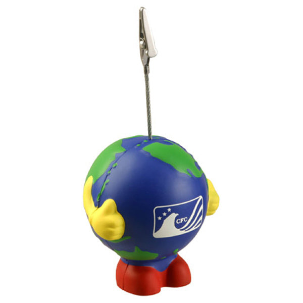 Custom logo Earthball Man Stress Reliever Memo Holder