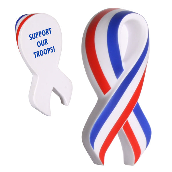 Custom logo Patriotic Ribbon Stress Reliever