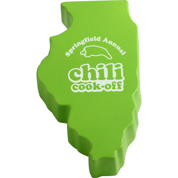 Custom logo Illinois Shape Stress Reliever