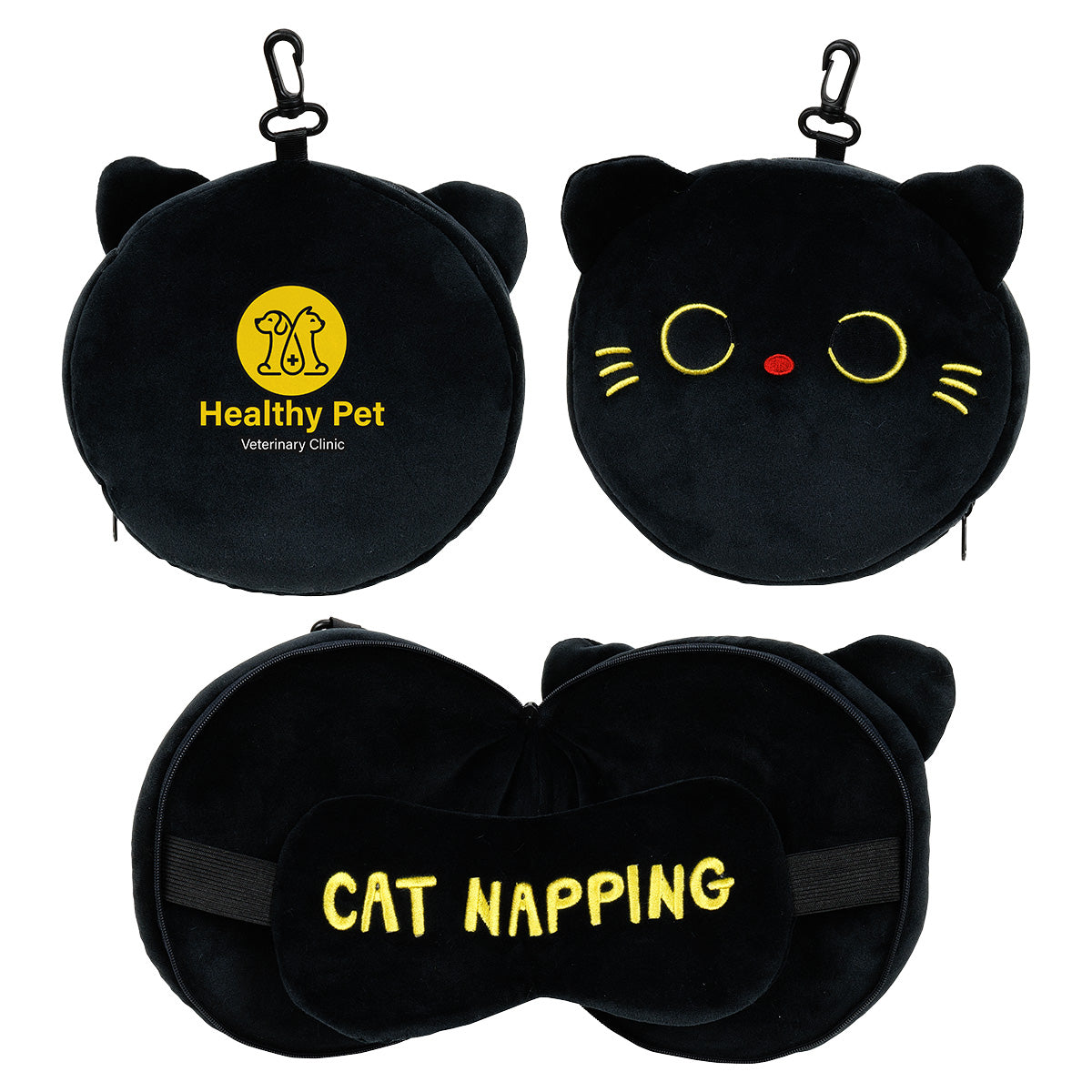 Custom logo Comfort Pals™ Cat 2-in-1 Pillow Sleep Mask