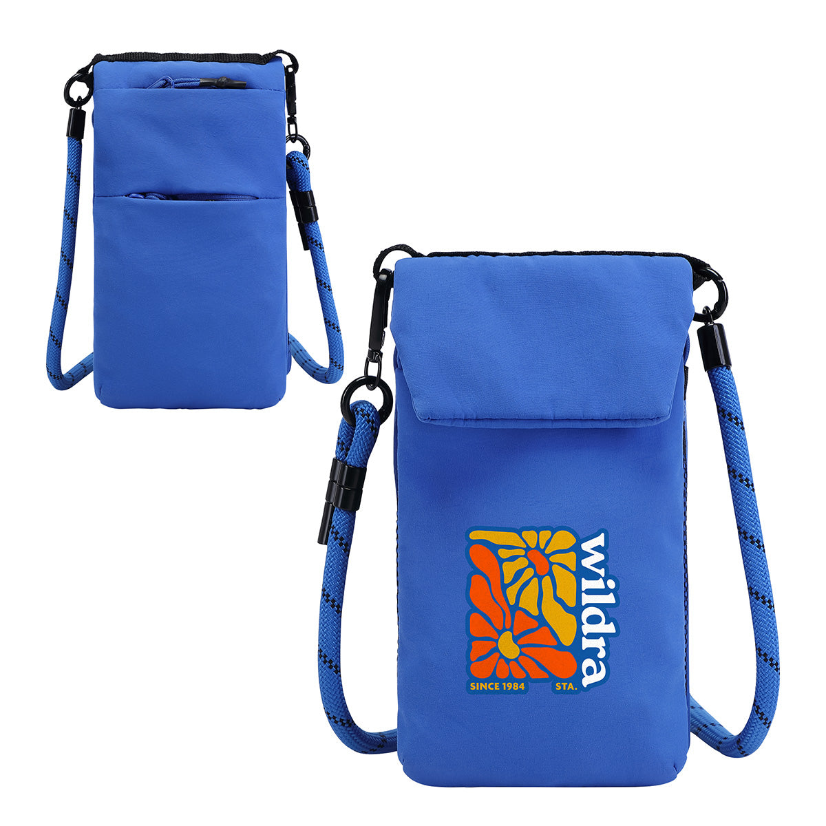 Custom logo Carrel Adjustable Nylon Shoulder Phone Pouch