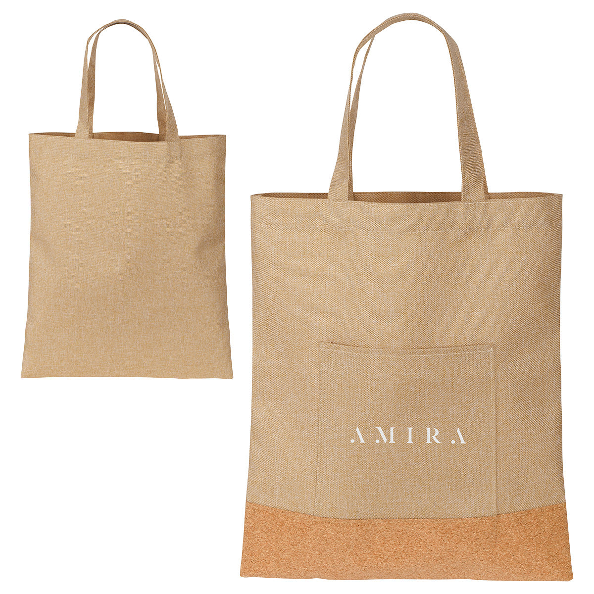Custom logo Carina RPET & Cork Tote Bag