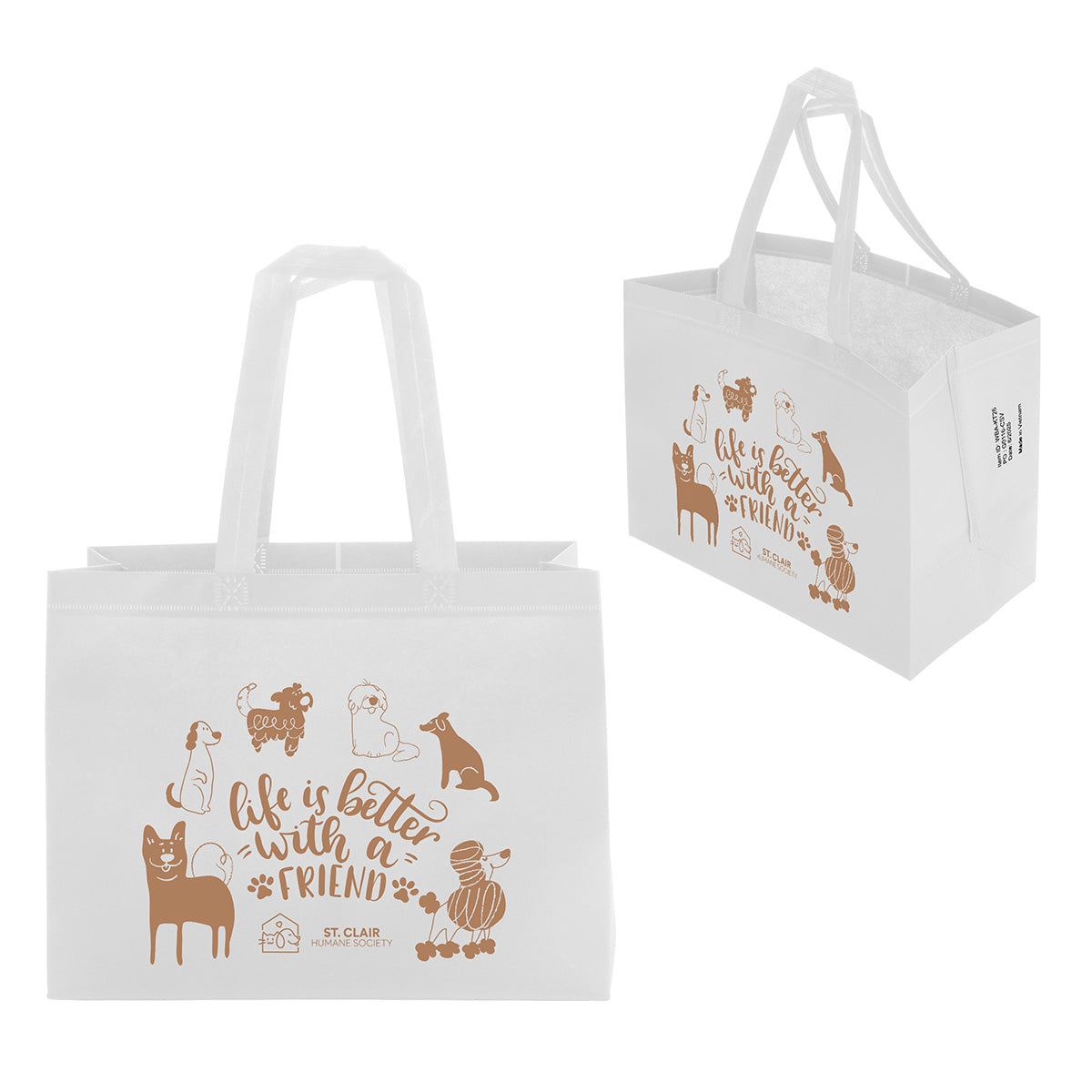 Kingston 80GSM Recycled Non-Woven Polypropylene Heat-Sealed Tote