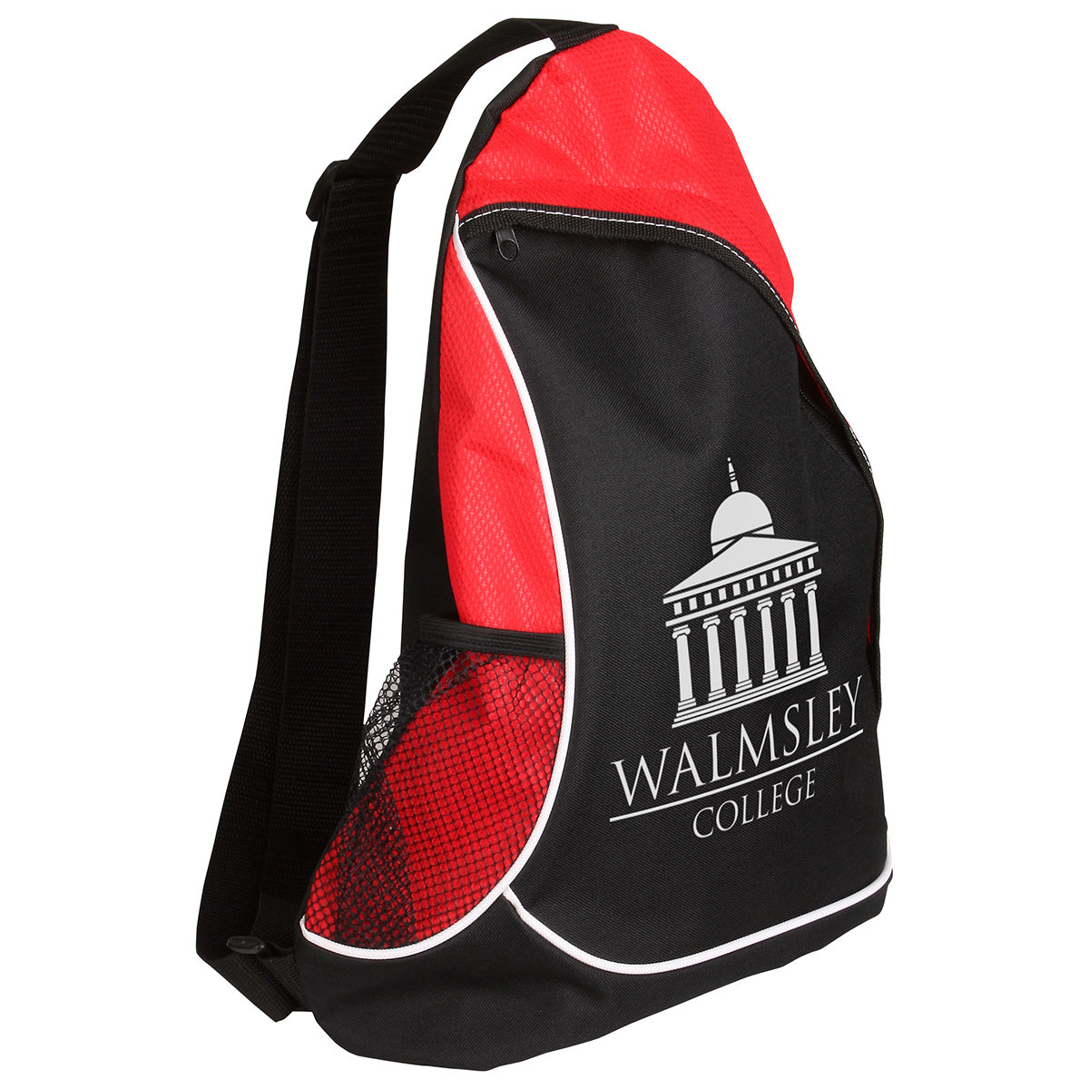 Custom logo Natural Curve Non-Woven/Polyester Sling Backpack