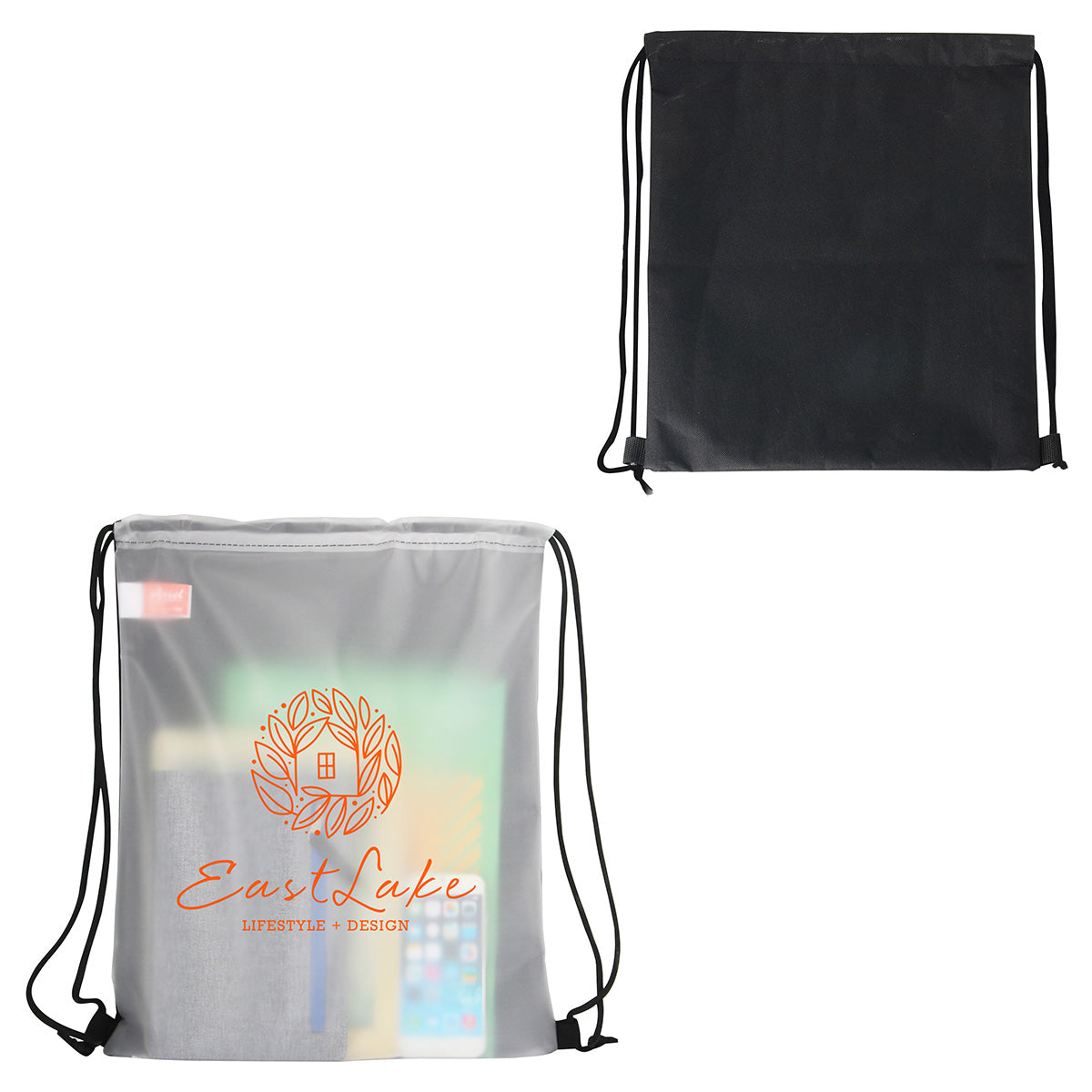 Custom logo Pearl Soft-Touch Drawstring Bag
