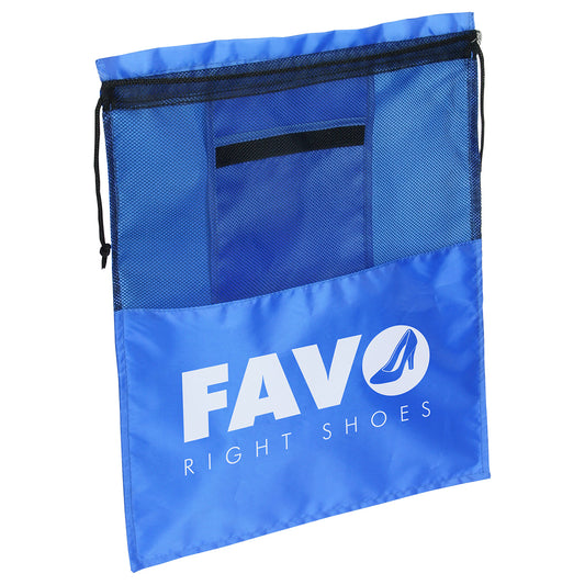Custom logo Solelo Travel Polyester Drawstring Shoe Bag