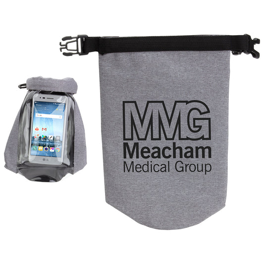 Custom logo 2-Liter Waterproof Gear Bag with Touch-Thru Phone Pocket