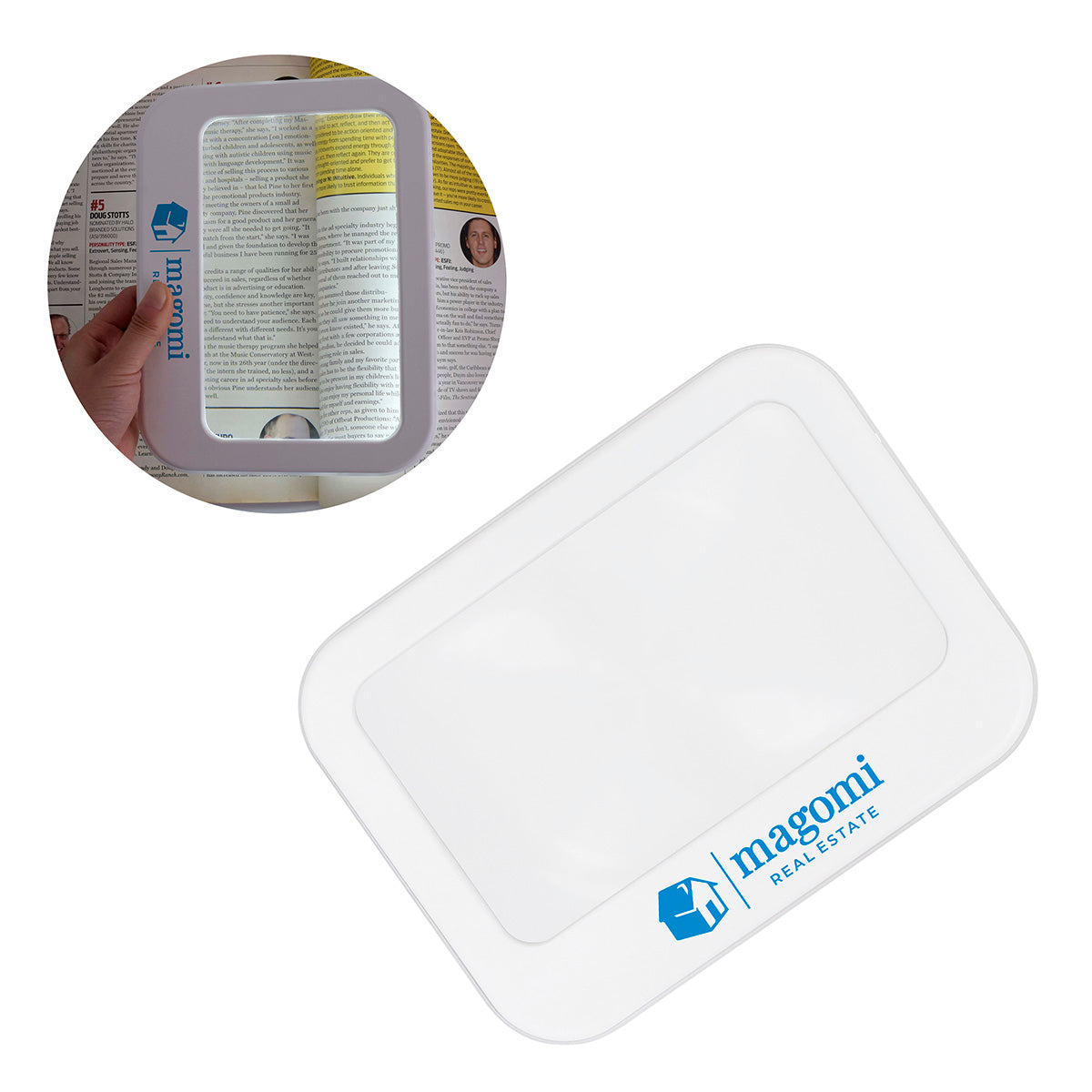 Custom logo Best Buddy Tools ® 3X Full-Page LED Lighted Magnifier