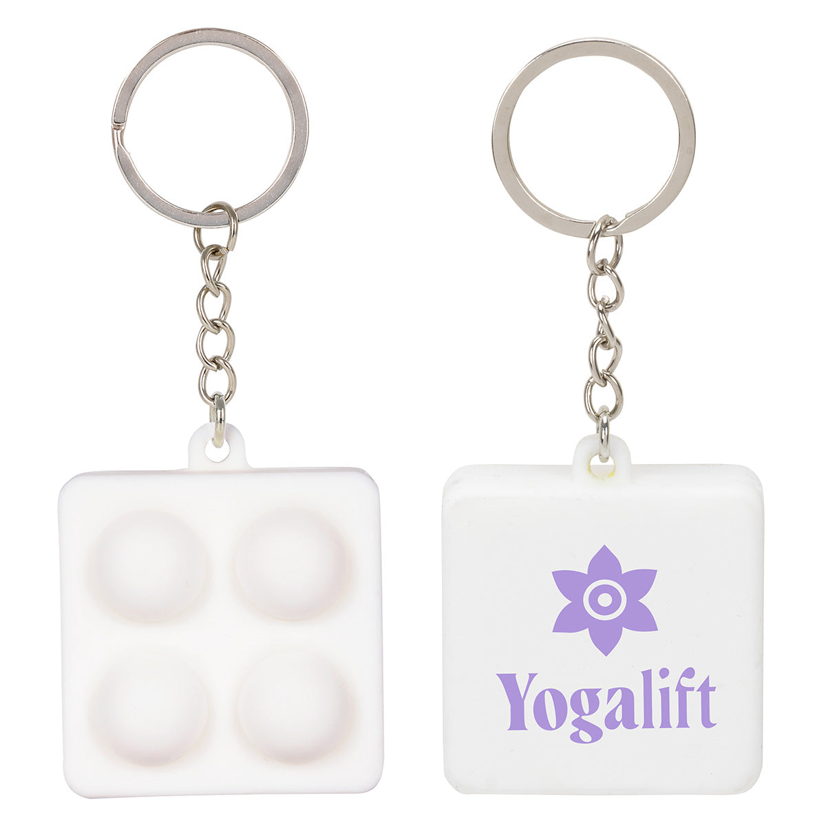 Square Push Pop Key Ring