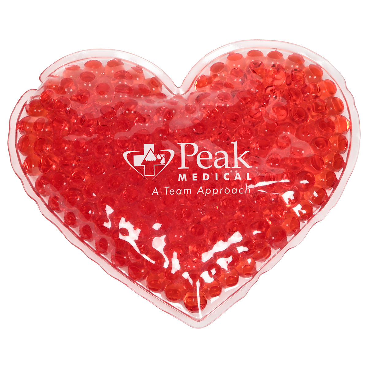Custom logo Large Heart Aqua Pearls™ Hot/Cold Pack