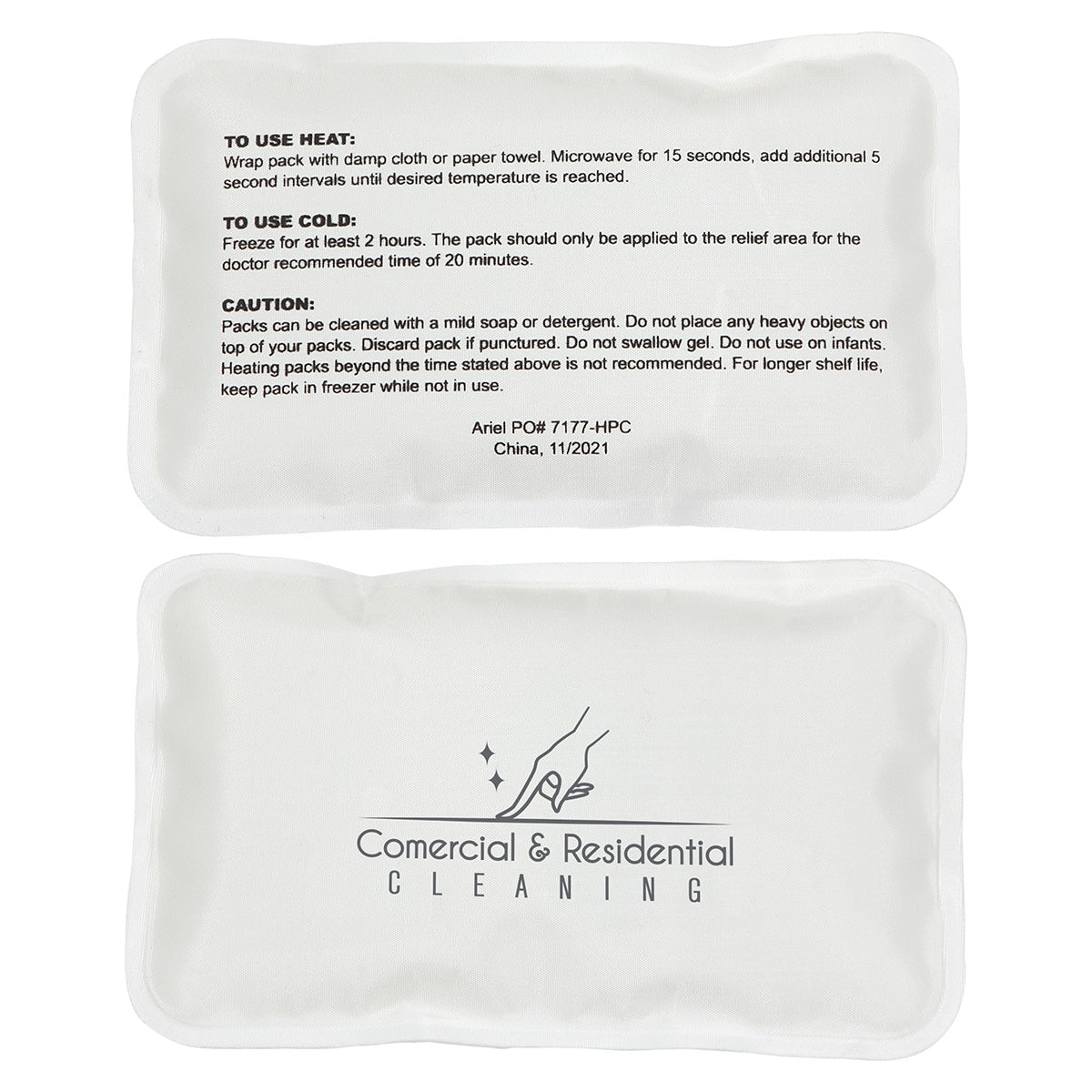 Custom logo Rectangle Nylon-Covered Hot/Cold Pack