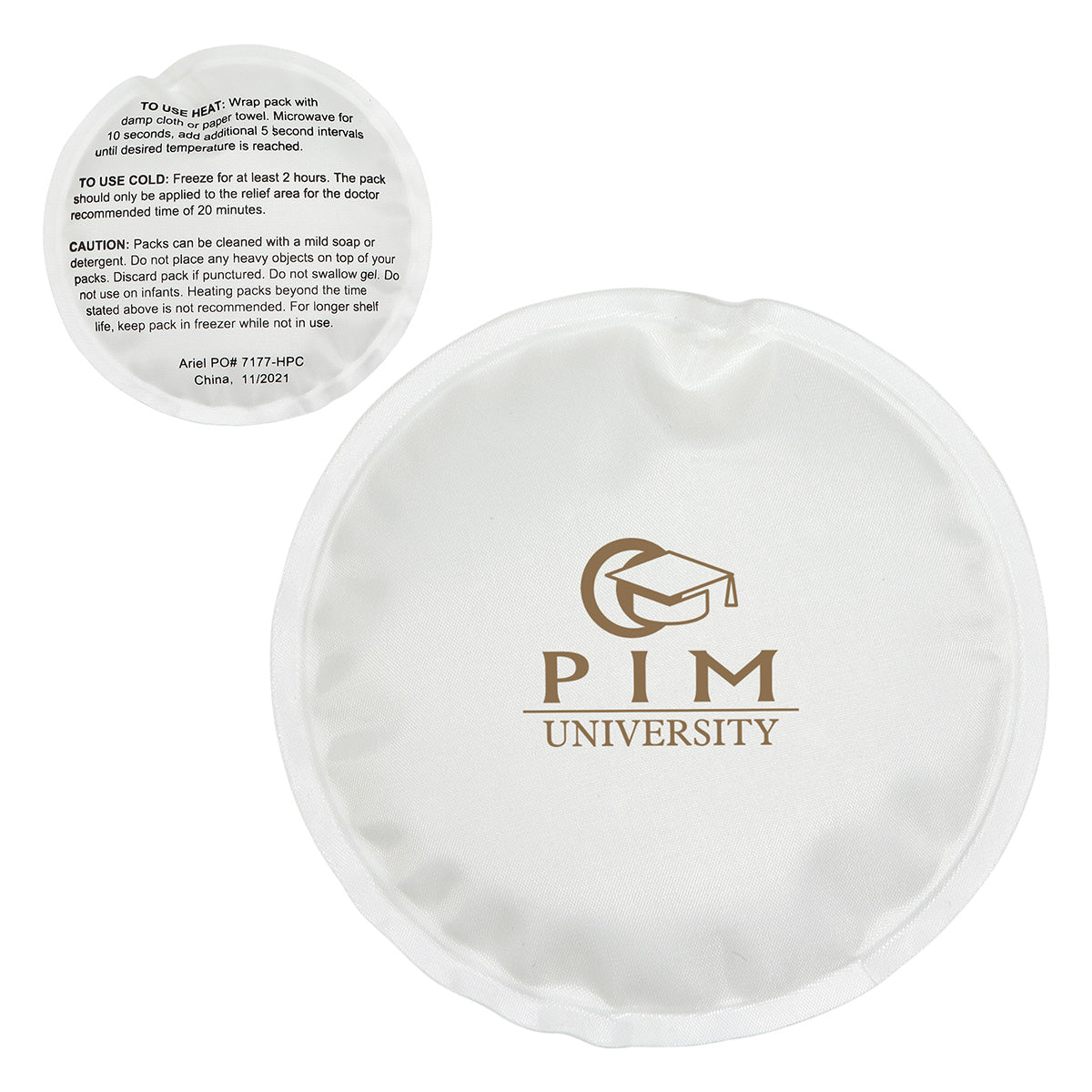 Custom logo Round Nylon-Covered Hot/Cold Pack