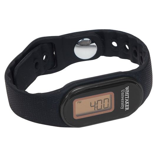 Custom logo Tap 'N Read Waterproof Fitness Tracker + Pedometer Watch