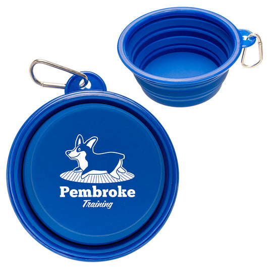 Custom logo Feed 'N Go Collapsible Pet Bowl with Carabiner