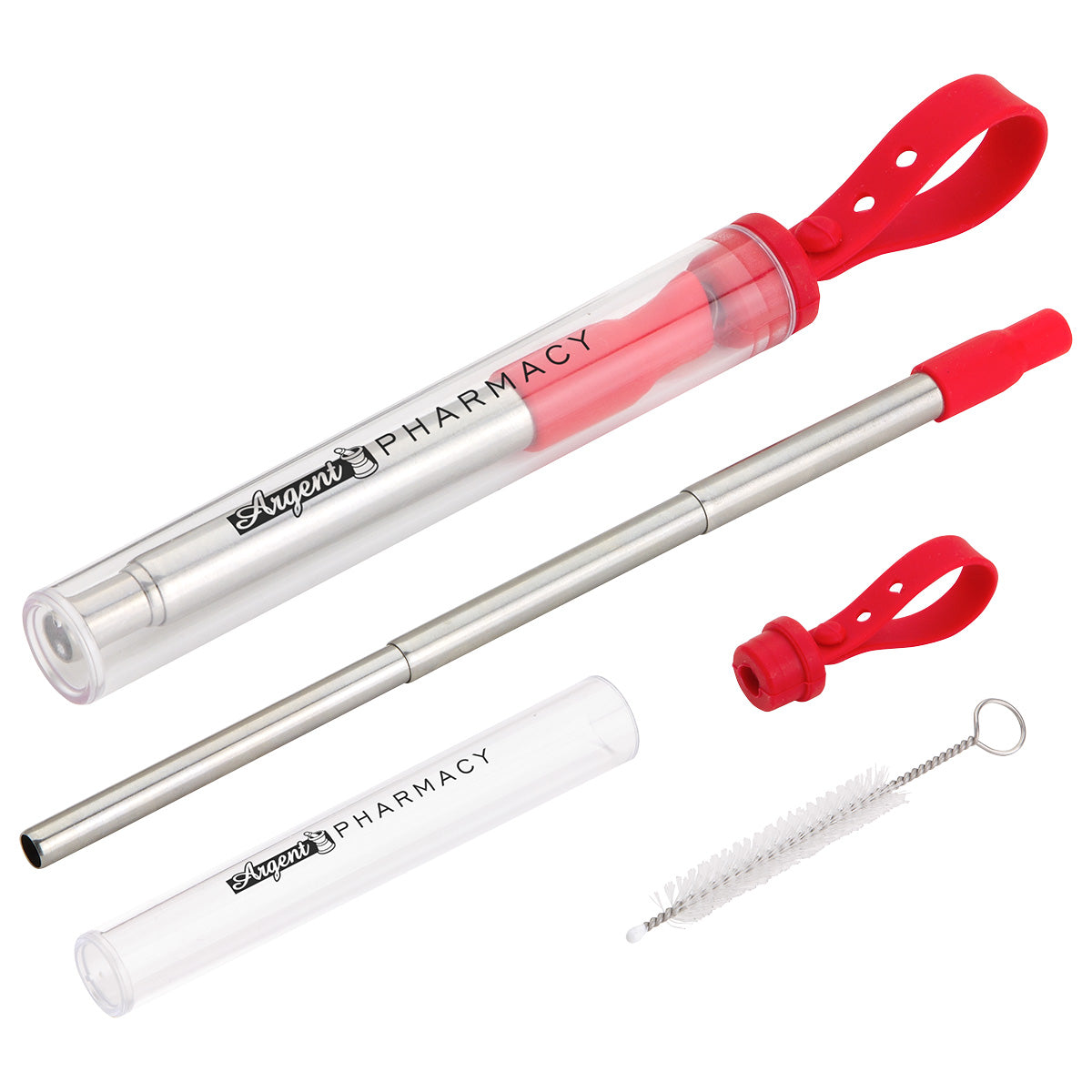 Custom logo Sip 'N Slide Telescoping Straw With Cleaning Brush