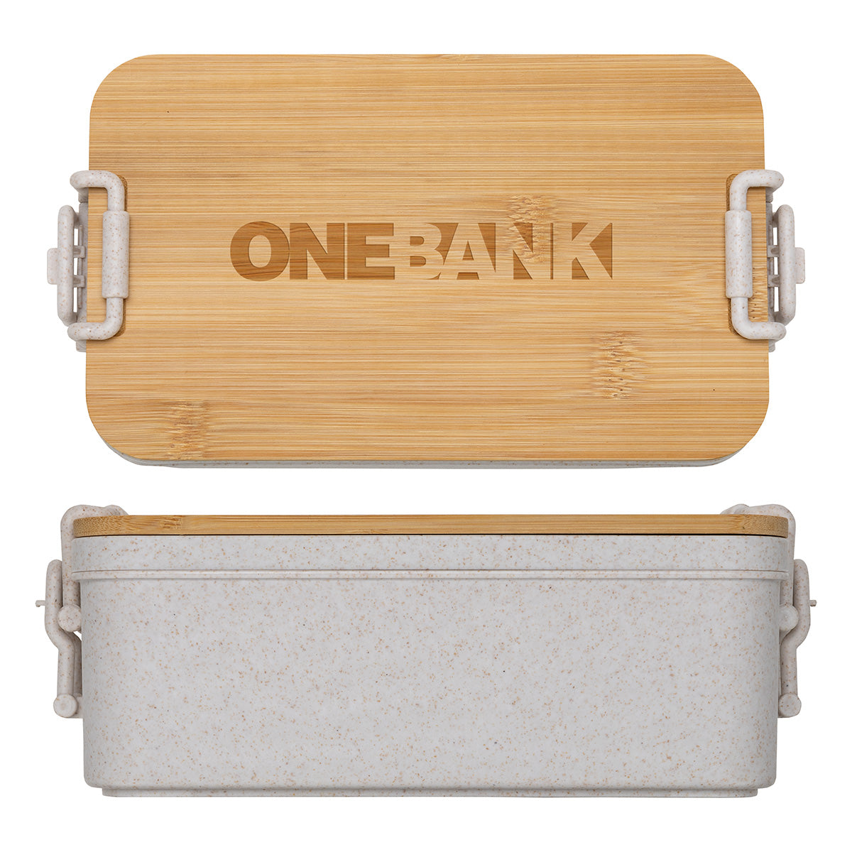 Chuckwagon Stackable Lunch Box With Bamboo Lid & Utensils