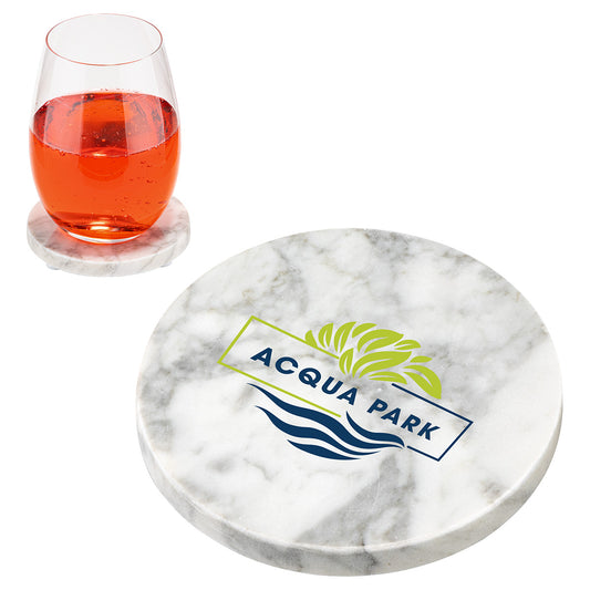 Custom logo Juno Marble Coaster