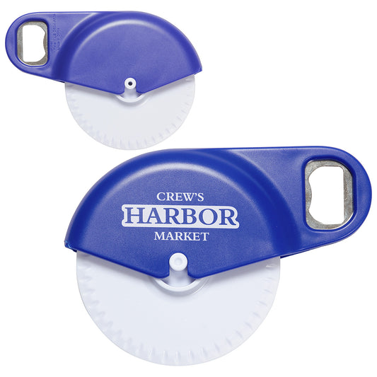 Custom logo Napoli Pizza Cutter with Bottle Opener