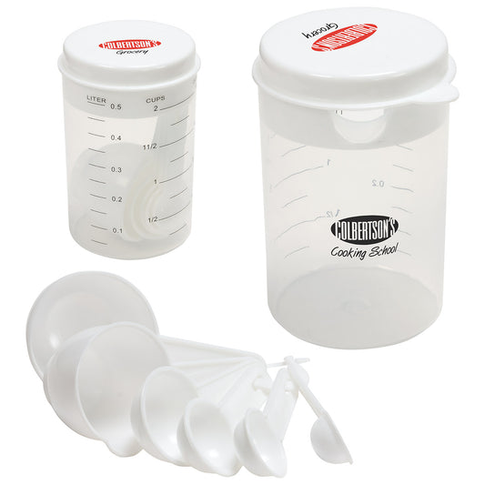 Custom logo Recipe-Ready Measuring Cup Set & Strainer