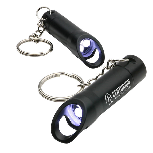 Custom logo Aluminum LED Opener Key Chain