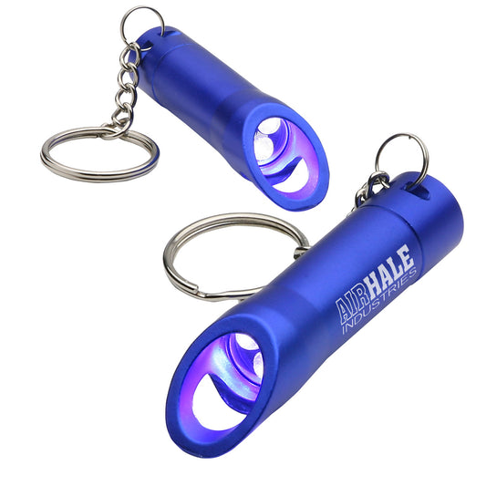 Custom logo Aluminum LED Opener Key Chain
