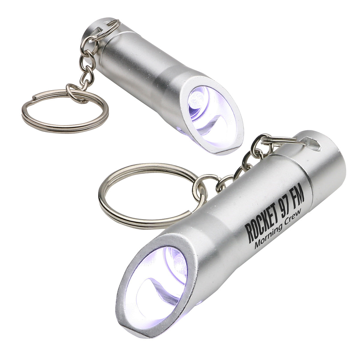 Custom logo Aluminum LED Opener Key Chain