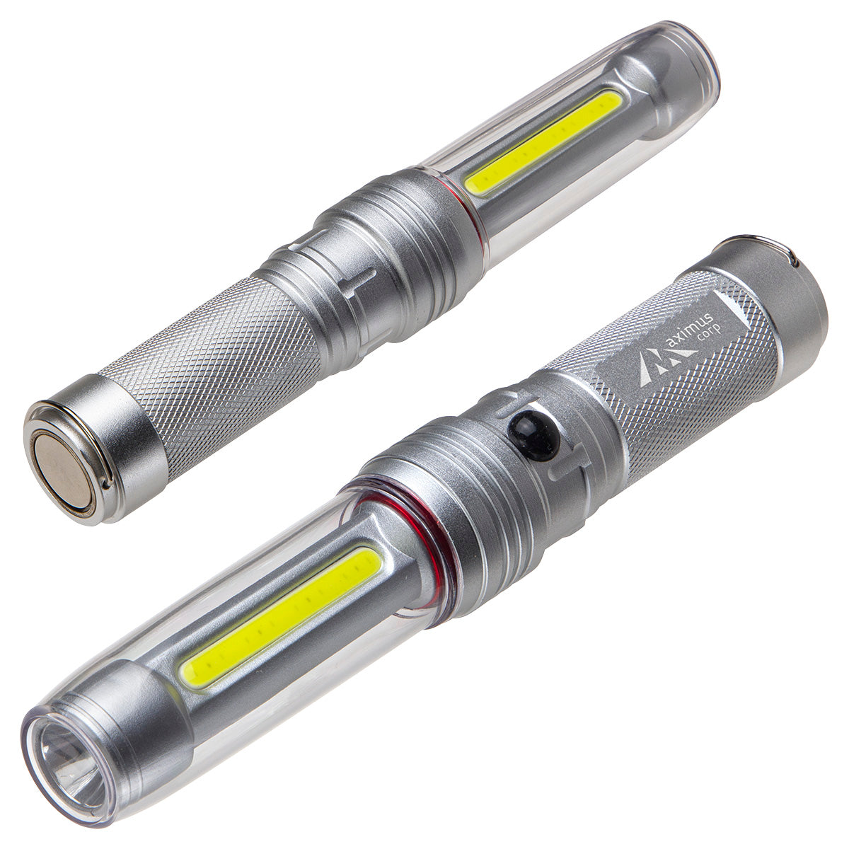 Custom logo Baton COB + LED Flashlight with Magnetic Base