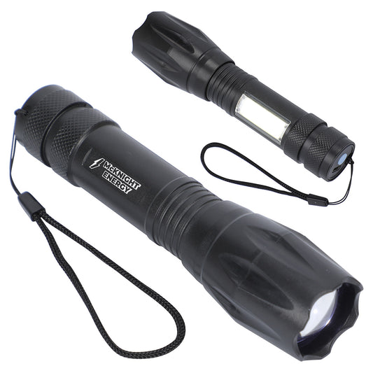 Custom logo Best Buddy Tools ® Duo Beam Rechargeable LED and COB Flashlight
