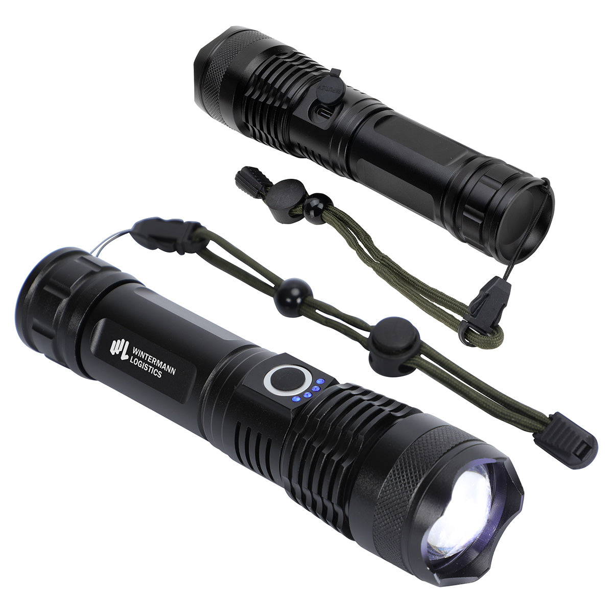 Custom logo Best Buddy Tools ® Zoom Rechargeable Aluminum Telescopic-Focus LED Flashlight