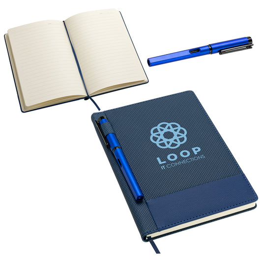 Custom logo Symposium Textured Journal with Pen