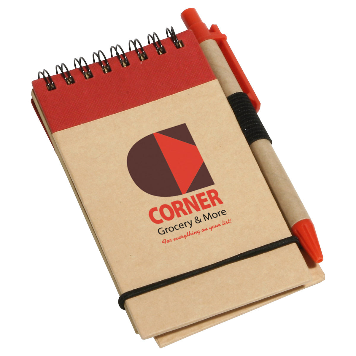 Custom logo Think Green Recycled Notepad & Pen
